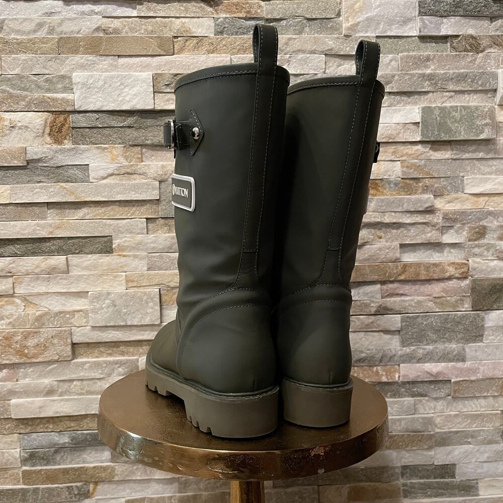 Louis Vuitton 40 Rubber Territory Boots | Olive Green, Calfskin EU 40/US 9 Italy - Picture 7 of 14